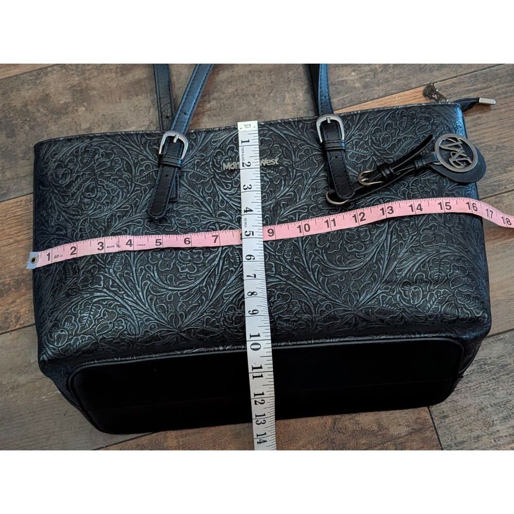 Montana West Select Floral Embossed Concealed Carry Tote Bag - Picture 7 of 7